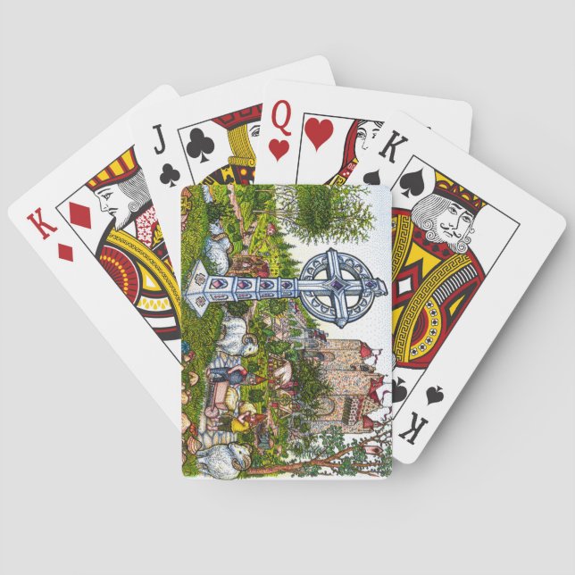 Schloss-Querspielkarten Spielkarten (Rückseite)