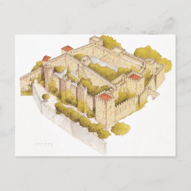 Schloss Sans Jorge. Lissabon Portugal Postkarte (Vorderseite)