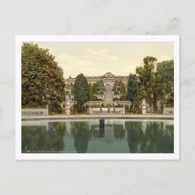 Schloss Sanssouci, Potsdam, Berlin, Deutschland Postkarte (Vorderseite)
