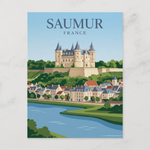 Schloss Saumur Frankreich Postkarte
