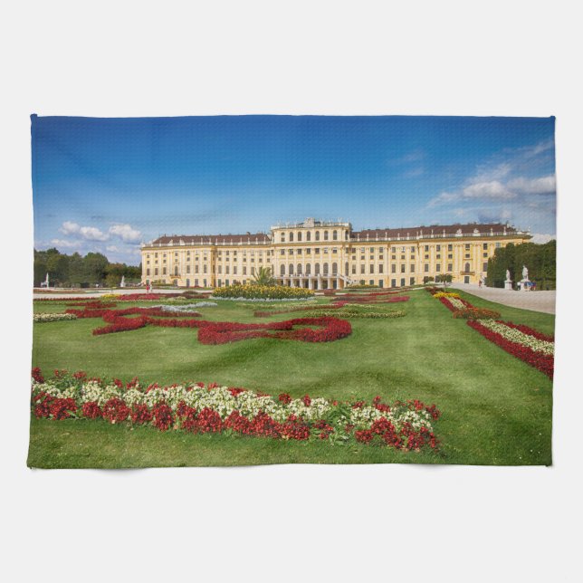 Schloss Schoenbrunn Wien Österreich Geschirrtuch (Horizontal)