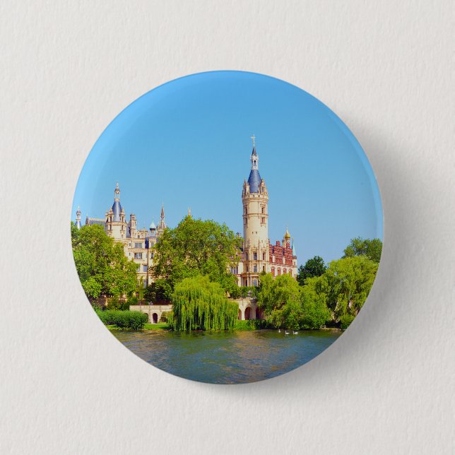 Schloss Schwerin, Deutschland Button (Vorderseite)