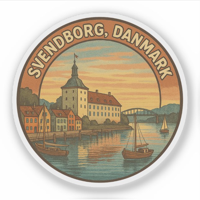 Schloss Svendborg Dänemark Aufkleber (Vorderseite)