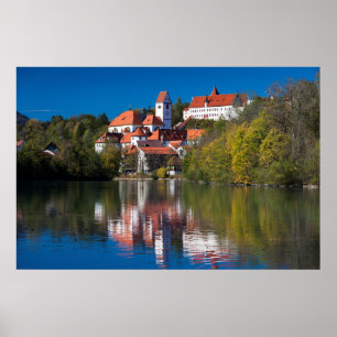 Schloss und Abtei am Fluss Poster