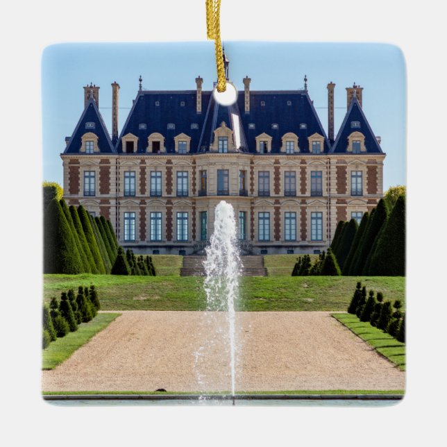 Schloss und Parc de Sceaux im Sommer - Frankreich Keramikornament (Vorderseite)
