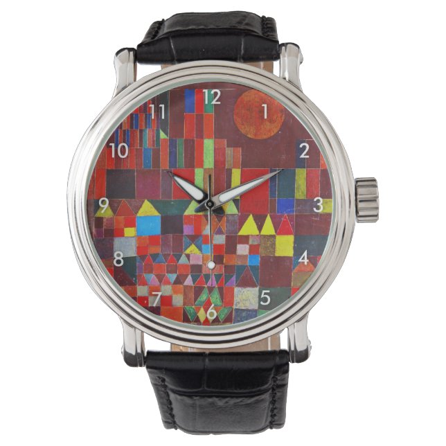 Schloss und Sonne, Paul Klee Armbanduhr (Vorderseite)