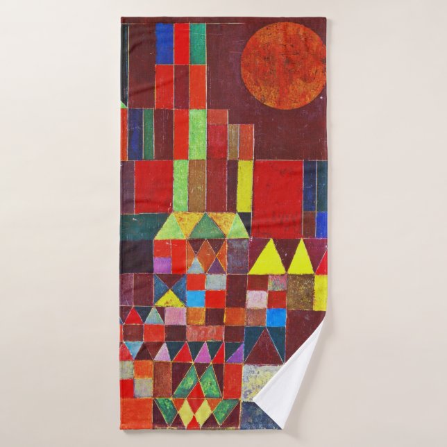 Schloss und Sonne, Paul Klee Badehandtuch (Badehandtuch)