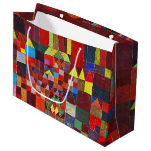 Schloss und Sonne, Paul Klee große Geschenktasche Geschenktüte