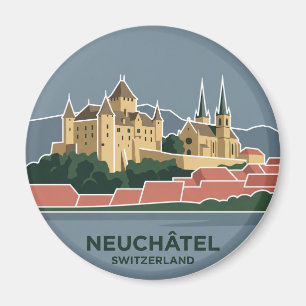 Schloss und Stiftskirche Schweiz Magnet