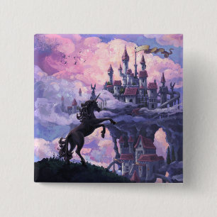 Schloss Unicorn Button