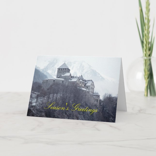 Schloss Vaduz Liechtenstein Feiertagskarte (Vorderseite)