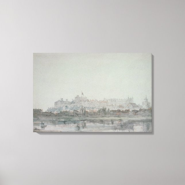 Schloss Windsor aus dem Fluss, 19. Jahrhundert Leinwanddruck (Vorderseite)