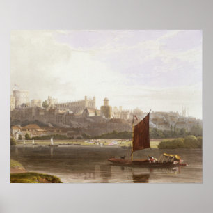 Schloss Windsor von der Wiese an der Themse Poster