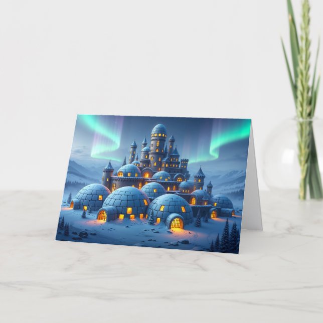 Schloss Winter Hearth Feiertagskarte (Vorderseite)