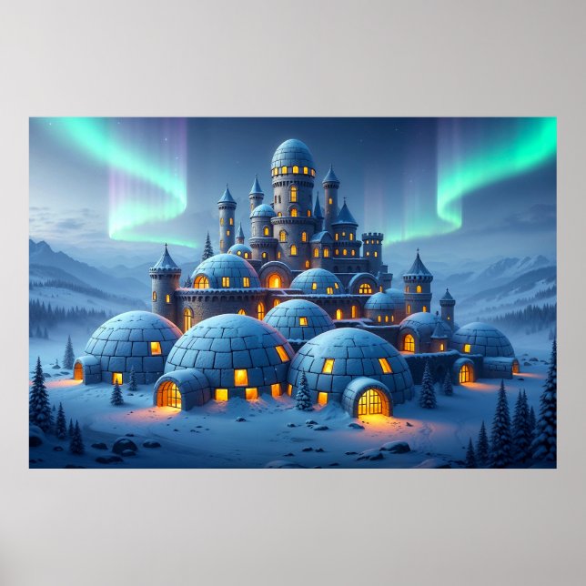 Schloss Winter Hearth Poster (Vorne)