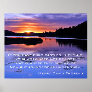 Schlösser in der Luft - Thoreau Poster