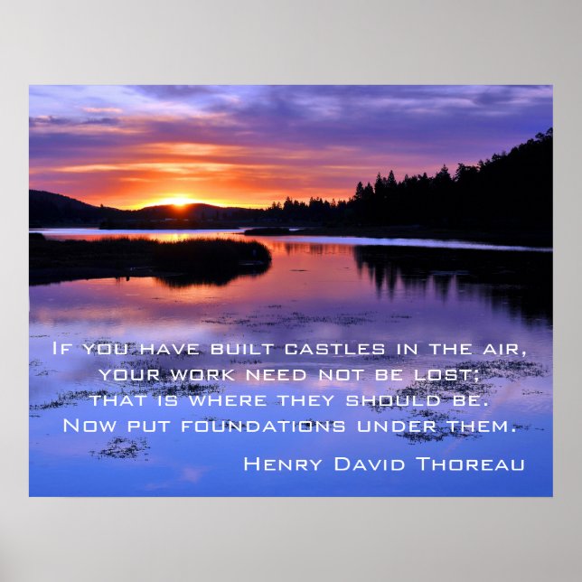 Schlösser in der Luft - Thoreau Poster (Vorne)