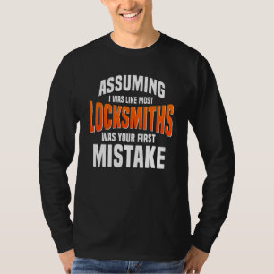 Schlosser Schlüsselhersteller Schlossern Schlüssel T-Shirt
