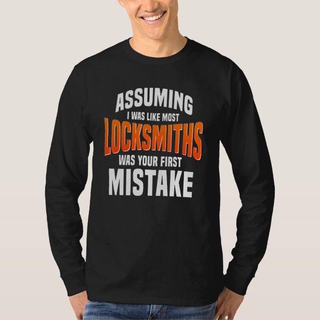 Schlosser Schlüsselhersteller Schlossern Schlüssel T-Shirt (Vorderseite)