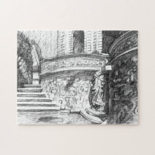 Schlosspencilart Monochrome Schwarz & Weiß