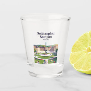 Schlossplatz Stuttgart Deutschland Schnapsglas