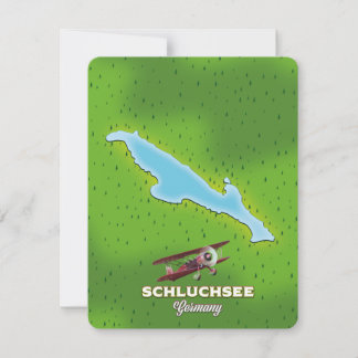 Schluchsee Deutschland Karte Reiseplakat