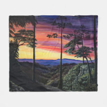 Schlucht am Sonnenuntergang