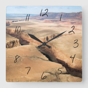 Schlucht in der Schlucht Quadratische Wanduhr