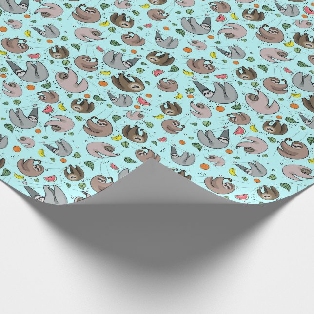 Schluchten in Blau Geschenkpapier (Ecke)