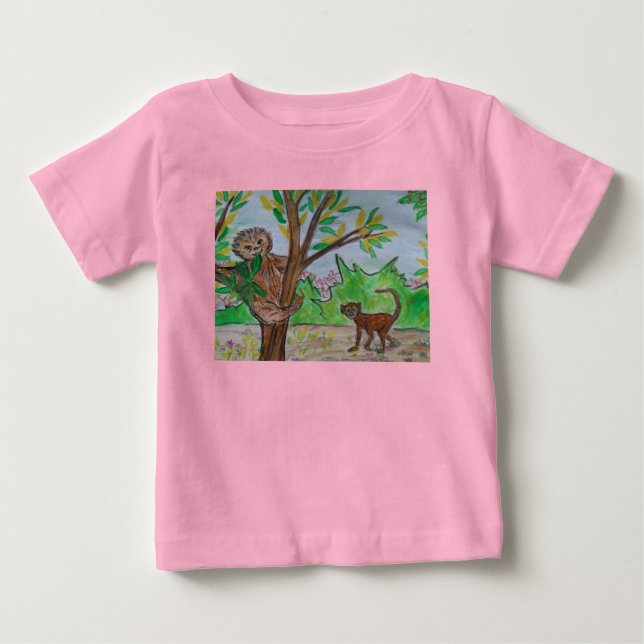 Schluck- und Spinneraffe Baby T-shirt (Vorderseite)