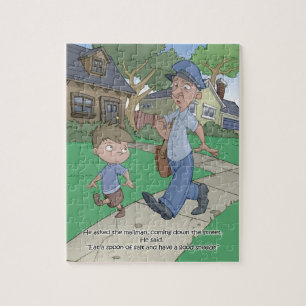 Schluckauf-Buchpuzzlespiel - der Mailman - 8x10