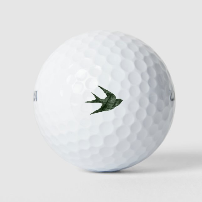 Schlucken (Letterpress Style) Golfball (Vorderseite)