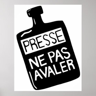 Schlucken Sie das Presseposter nicht. Poster