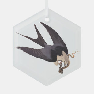Schlucken Sie den Schwanz Hawk mit Snake Vintag Au Ornament Aus Glas