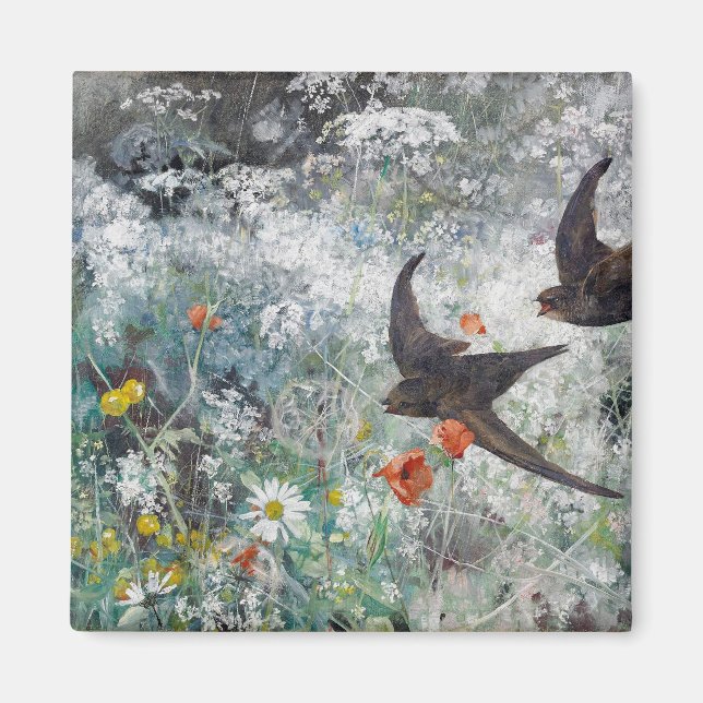 Schlucken und Blume Field, Bruno Liljefors Magnet (Vorne)