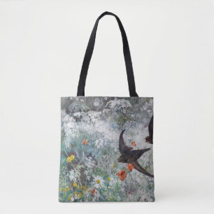 Schlucken und Blume Field, Bruno Liljefors Tasche