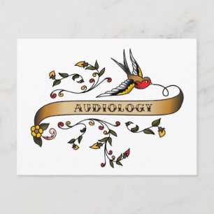 Schlucken und Rollen mit Audiologie Postkarte