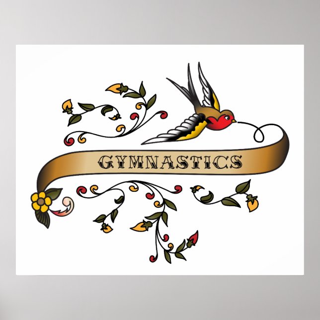 Schlucken und Rollen mit Gymnastik Poster (Vorne)