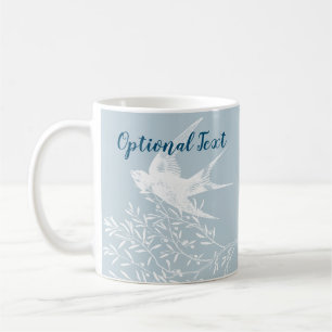 Schlucken von Vögeln, die über Olivenzweige fliege Kaffeetasse