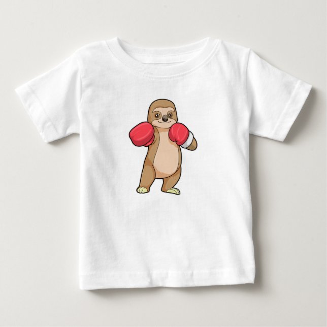 Schlucken wie Boxer mit Boxhandschuhen Baby T-shirt (Vorderseite)