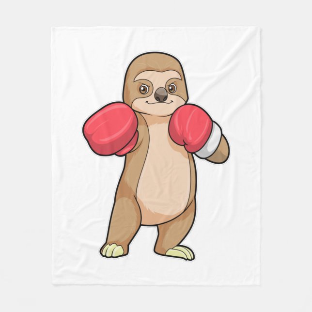 Schlucken wie Boxer mit Boxhandschuhen Fleecedecke (Vorderseite)