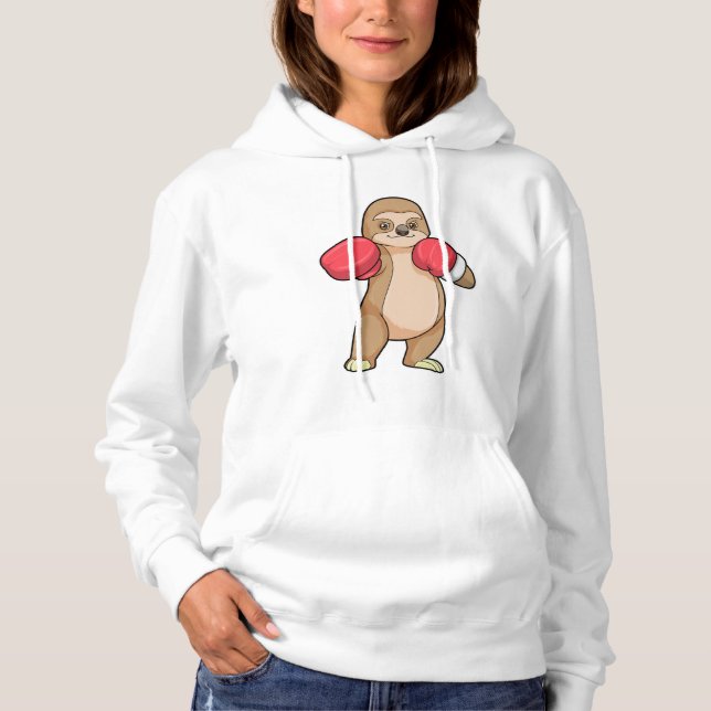 Schlucken wie Boxer mit Boxhandschuhen Hoodie (Vorderseite)