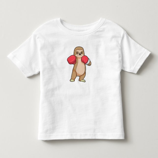 Schlucken wie Boxer mit Boxhandschuhen Kleinkind T-shirt (Vorderseite)