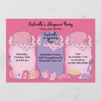 Schlummer-Geburtstags-Party Einladung