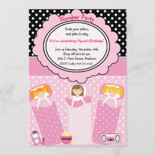 Schlummer-Party Einladung