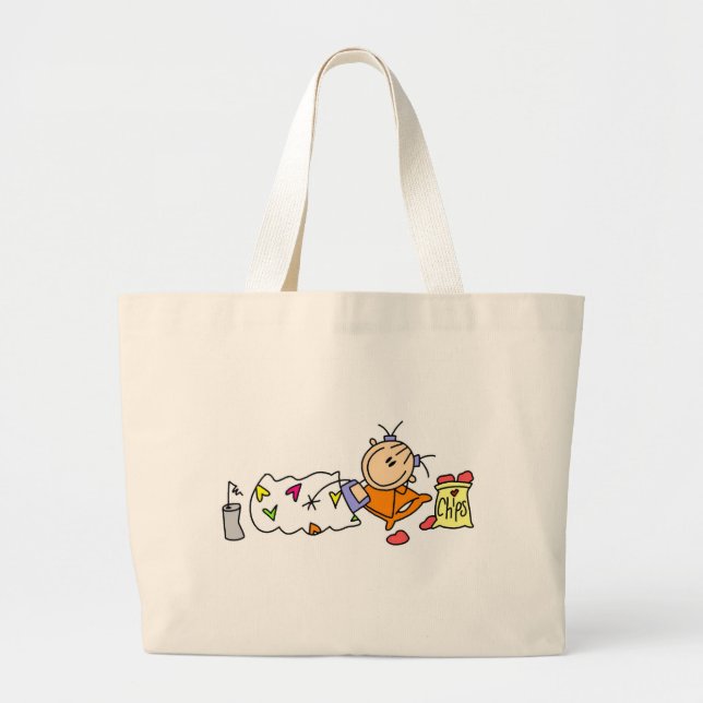 Schlummer-Party-Freude Jumbo Stoffbeutel (Vorne)