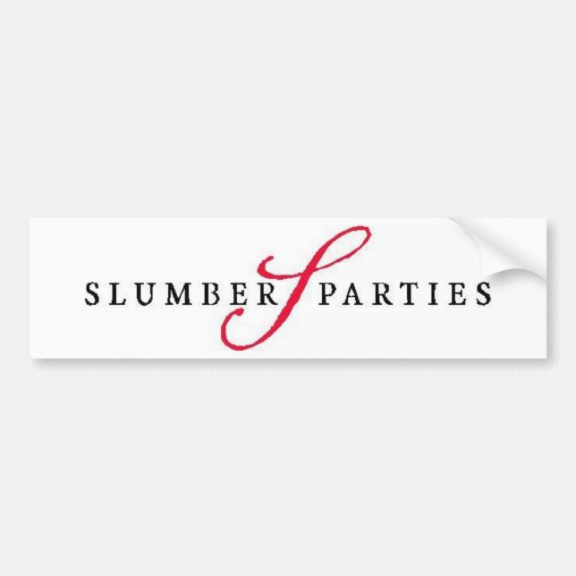 Schlummer-Partys-Logo-fördernde Partys Autoaufkleber (Vorne)