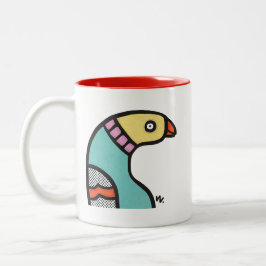Schlumpy-Bird-Tasse Zweifarbige Tasse