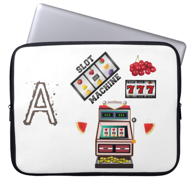 Schlupfloch Spielautomat Casino Laptopschutzhülle (Vorderseite)