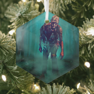 SchlupfrigerJoe schreckliche Zombie-Figur isoliert Ornament Aus Glas